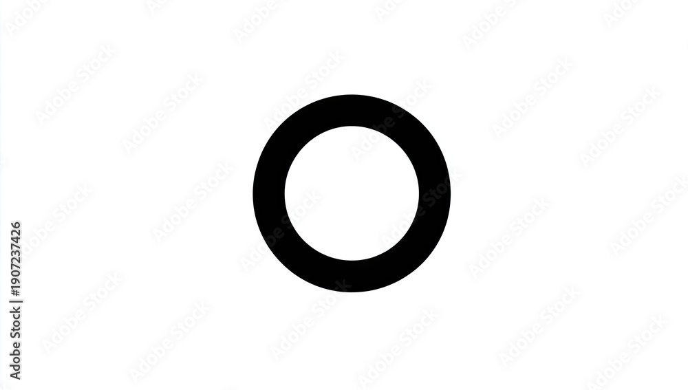 custom made wallpaper toronto digitalA centered black ring against a clean white backdrop, simple and abstract in design