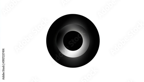 Wallpaper Mural Abstract monochrome image of concentric circles creating a gradient effect, centered on white Torontodigital.ca