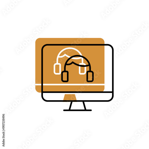 online assistance vector icon. flat sign for mobile concept and web design. Symbol, logo illustration. Vector graphics