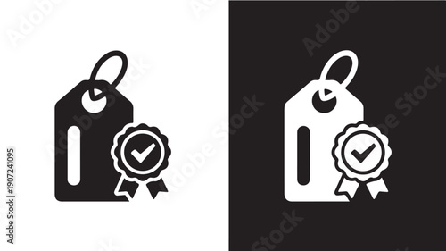 Minimalist Badge and Tag Icon A Symbol of Quality and Approval