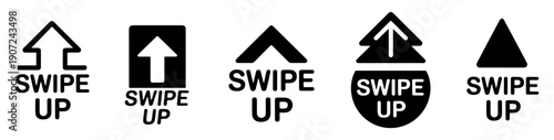swipe up gesture icon set
