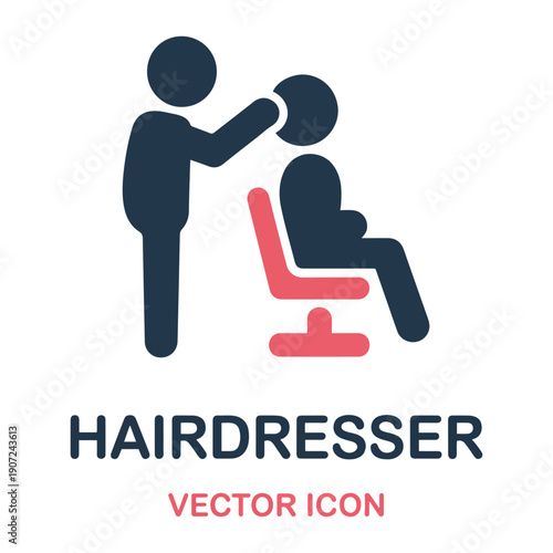 hairdresser and salon service icon
