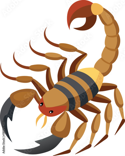 Scorpion vector illustration isolated on transparent background