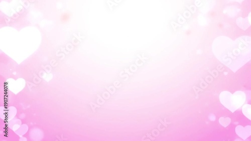 Soft Pink Background with White Hearts.