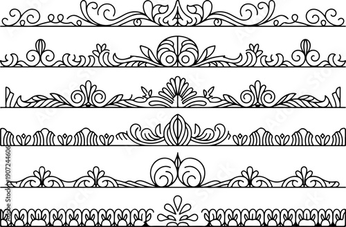 Royal Heraldic Crest and Crown Ornamental Vector Set