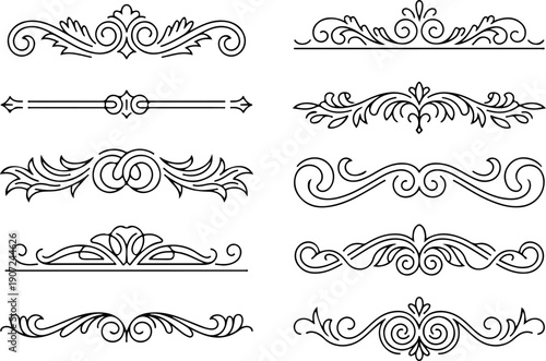 Royal Heraldic Crest and Crown Ornamental Vector Set