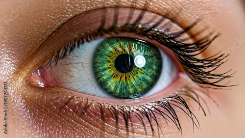 Wallpaper Mural Detailed close-up of a colorful human eye showcasing vibrant hues. Torontodigital.ca