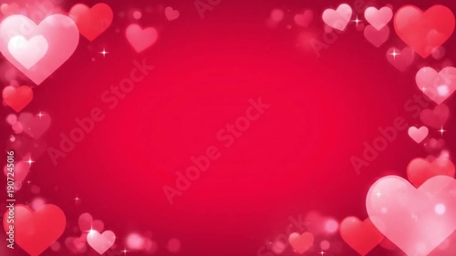 Valentines Day Heart Background Animation Loop.