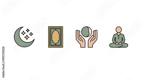 Religious symbols and icons, a collection.