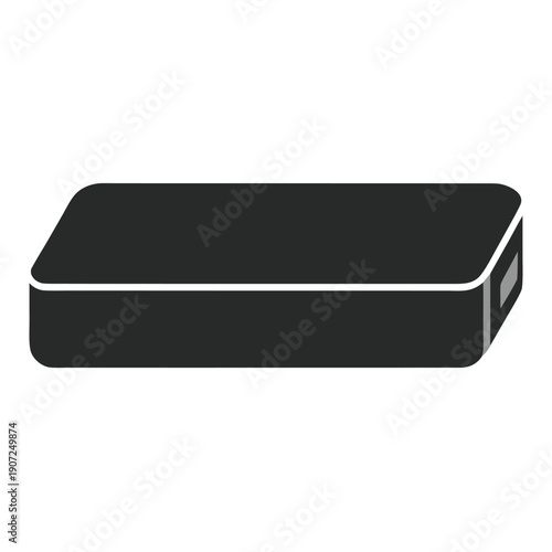 Rectangular Box Solid Icon – Storage Container Vector