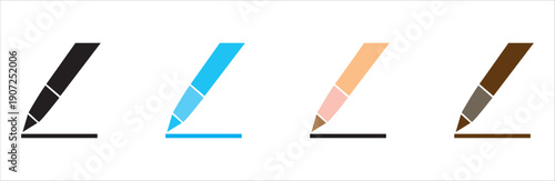 Set of colored pencils with vibrant shades for creative design and art projects