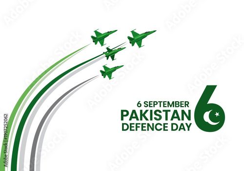 6 september pakistan defence day jets formation graphic