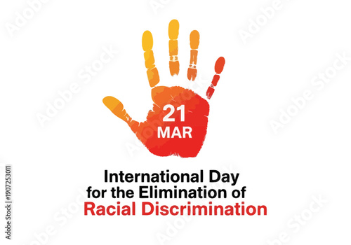 International day for the elimination of racial discrimination hand graphic