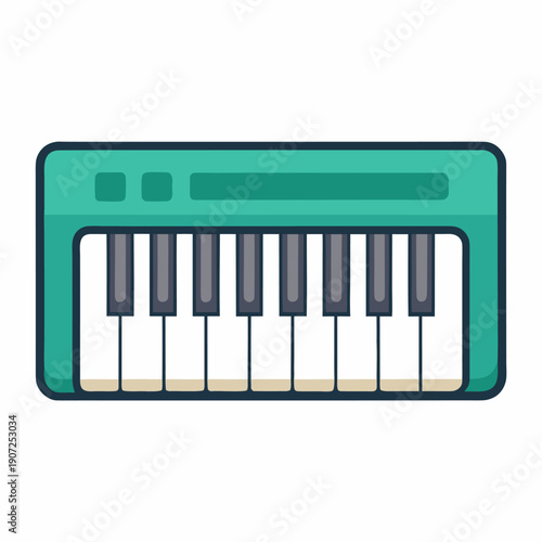 piano keys isolated on white