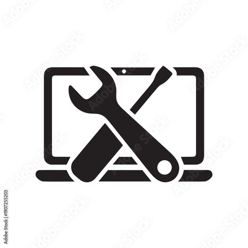 repair computer icon. One of set web icon

