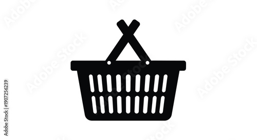 Simple black silhouette of an open car door against a white background