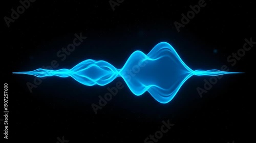 Wallpaper Mural Abstract blue sound wave design on a dark background. Torontodigital.ca