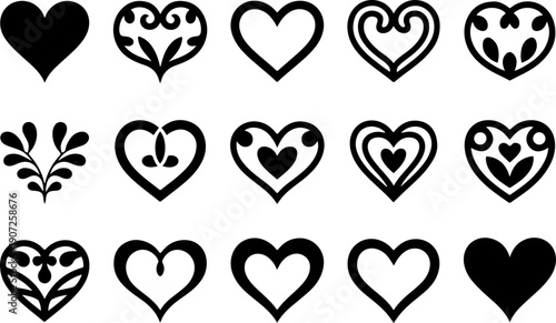 Heart Silhouette Mega Bundle – Romantic Love Vector Collection