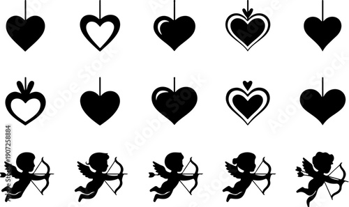 Heart Silhouette Mega Bundle – Romantic Love Vector Collection