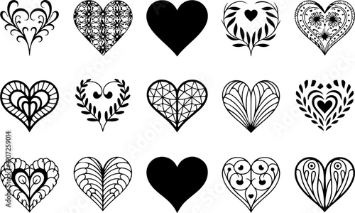 Heart Silhouette Mega Bundle – Romantic Love Vector Collection