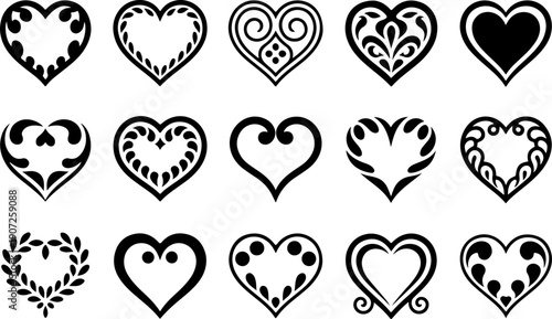 Heart Silhouette Mega Bundle – Romantic Love Vector Collection