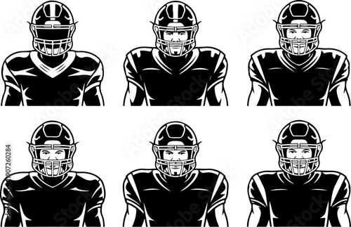 American Football Player Silhouette Bundle – Sports Vector Set