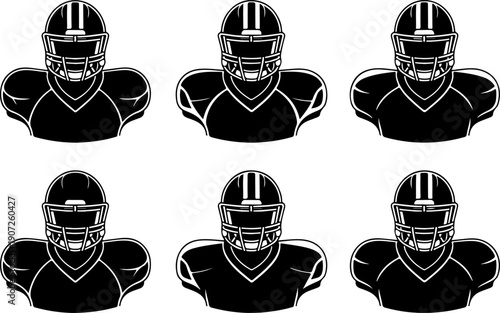 American Football Player Silhouette Bundle – Sports Vector Set