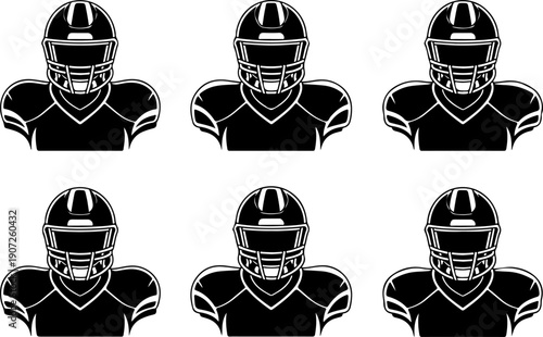 American Football Player Silhouette Bundle – Sports Vector Set