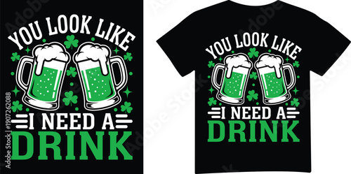 St patrick day drink beer mugs funny t shirt