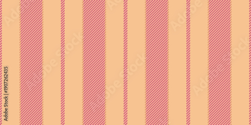 Sastel fabric pattern lines, uk background textile stripe. Sie texture seamless vector vertical in orange and pink colors.
