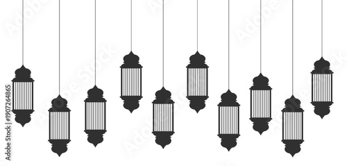 isolate lantern hanging vector graphic resource
