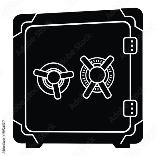 Black and white dual dial safe with combination and handle locks security combination lock de