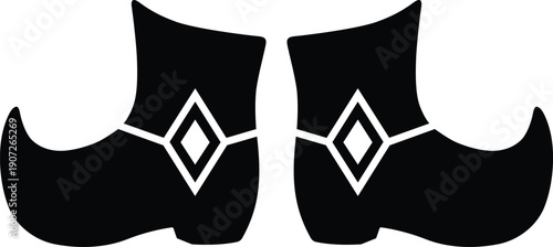 Leprechaun shoes with diamond detail isolated