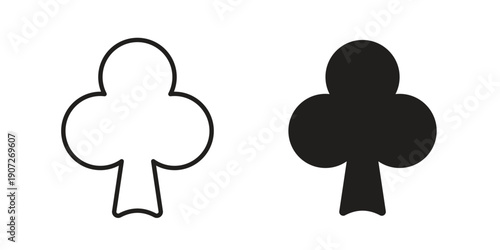 Card-club icon. Outline and flat icons collection. EPS10