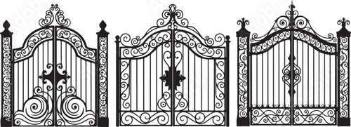 Black wrought iron gates with ornate gates black gates 3 ironwork gate decorative gates