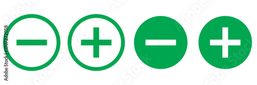 Plus and minus sign addition subtraction math icon