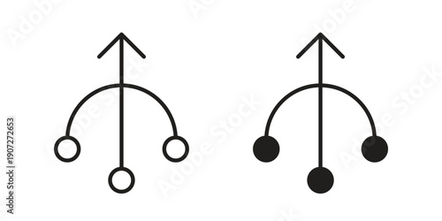 Consolidation icon. Outline and flat icons collection. EPS10