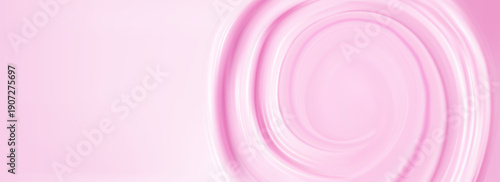 Creamy pink background with smooth ripples and glossy frosting drips.