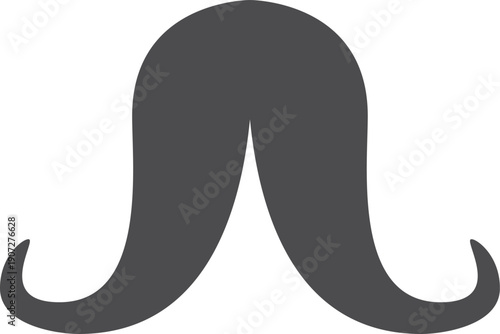 Curly mustaches icon. Photo booth filter accessory