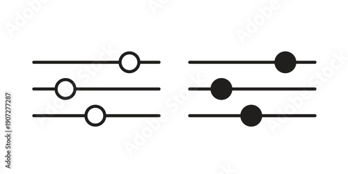 Filter Button icon. Outline and flat icons collection. EPS10