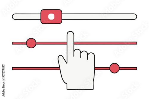 Slider Controls User Interface Elements Adjusting Settings