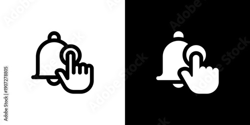 Subscribe icon concept with flat Black White Background. Vector illustration.