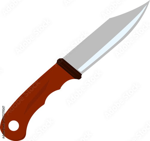 Hunting knife. Cooking and performing various tasks in the field. Multifunctional tool for hunting, fishing and hiking in nature.