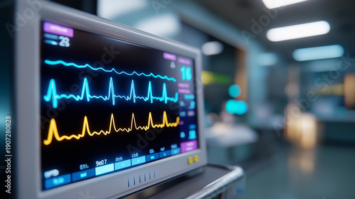 Wallpaper Mural Medical patient monitor displaying vital signs in a hospital environment representing healthcare technology and clinical monitoring.
 Torontodigital.ca