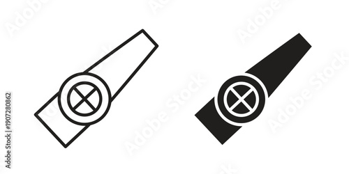 Kazoo icon. Outline and flat icons collection. EPS10