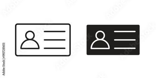 License icon. Outline and flat icons collection. EPS10
