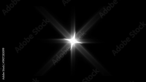 Sparkling twinkle star animation overlay with glitter blinking stars. glowing cartoon doodle light, transparent alpha channel background for compositing, magical starlight festive decorative effect 4K