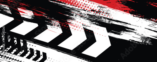 Exclusive red and black color combination sport racing car livery design, for universal medium eps10 vector ready to print.