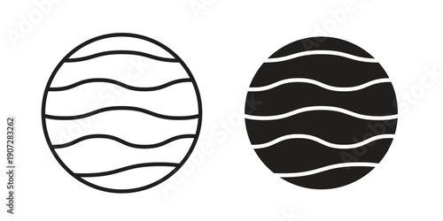 Mercury icon. Outline and flat icons collection. EPS10