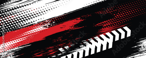 Exclusive red and black color combination sport racing car livery design, for universal medium eps10 vector ready to print.